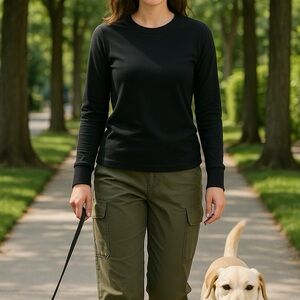 Columbia Dark Navy Stretch Long Sleeve Crewneck Tee Women’s Medium Active Layer